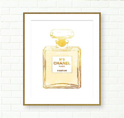 chanel no 5 poster gold